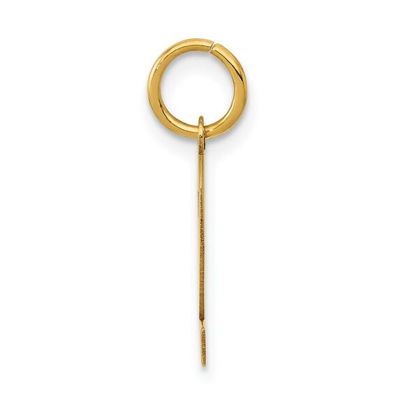 14k Yellow Gold, Athletic Collection, Small Polished Number 2 Pendant - Picture 2 of 5